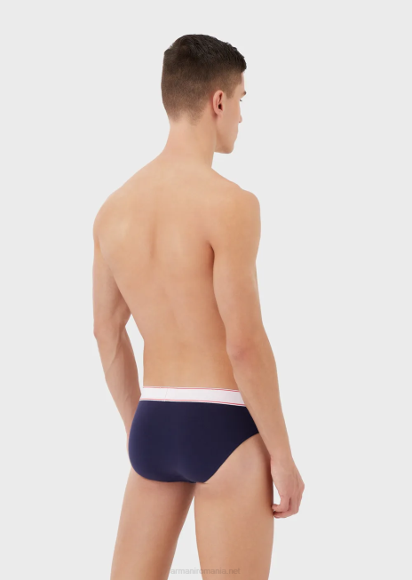 bărbați R802G1789 pachet de două slipuri cu logo de anduranță Armani albastru