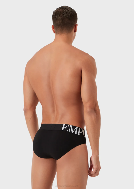 bărbați R802G1790 slip megalogo esențial Armani negru