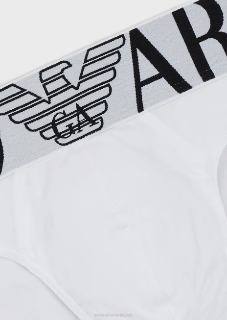 bărbați R802G1791 slip megalogo esențial Armani alb
