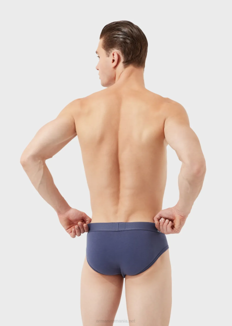 bărbați R802G1794 slip din bumbac organic cu noul logo icon Armani denim