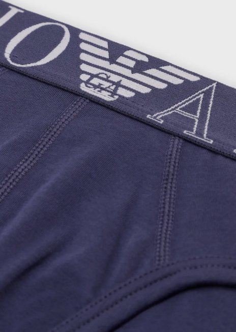 bărbați R802G1794 slip din bumbac organic cu noul logo icon Armani denim