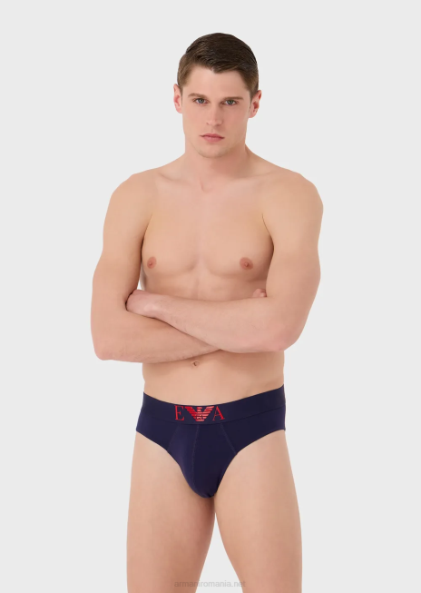 bărbați R802G1795 slip cu logo mare lucios Armani denim