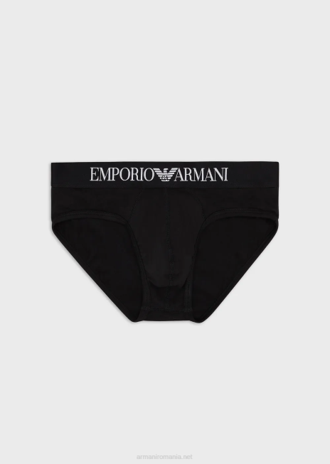 bărbați R802G1802 slip de bază cu talie cu logo Armani negru