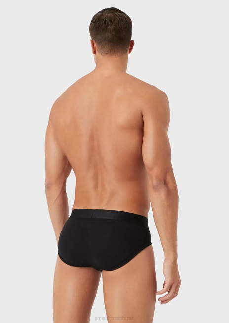 bărbați R802G1802 slip de bază cu talie cu logo Armani negru