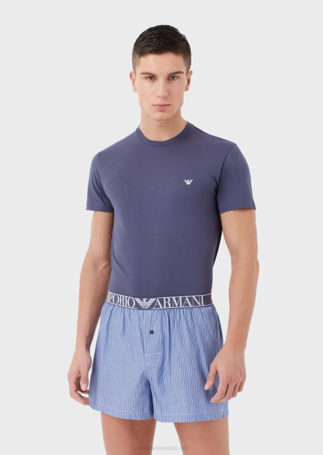 bărbați R802G1806 pijamale boxer cu model jacquard Armani avio