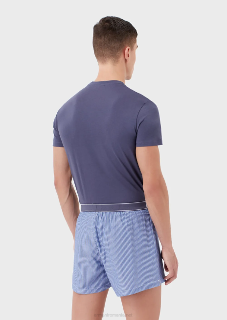 bărbați R802G1806 pijamale boxer cu model jacquard Armani avio