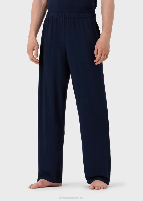 bărbați R802G1809 pantaloni din viscoză Armani albastru marin