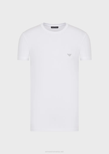 bărbați R802G1814 Cameră de corp slim-fit din modal moale Armani alb