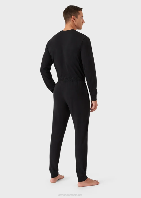 bărbați R802G1815 set de îmbrăcăminte de hol cu ​​hanorac cu decolteu Armani