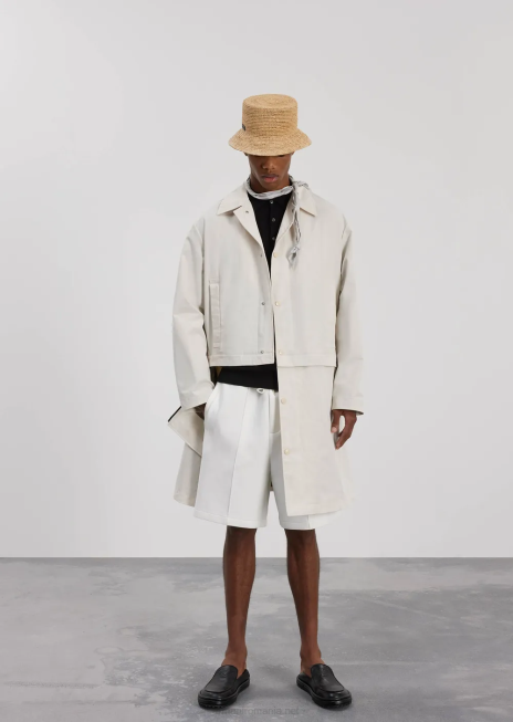 bărbați R802G1401 pantaloni scurți din jerseu dublu, cu șnur și talie cu logo Armani alb