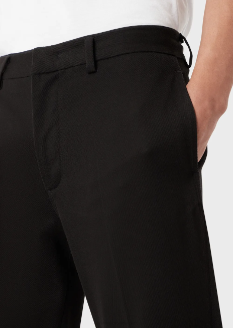 bărbați R802G1477 pantaloni chino din jerseu cu efect tricotină Armani negru