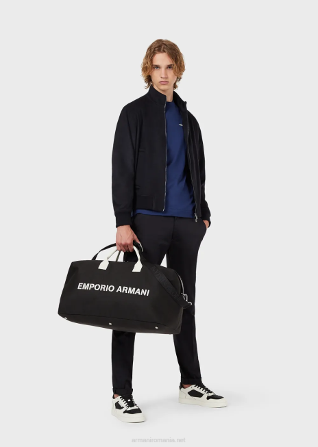 bărbați R802G1505 pantaloni chino din bumbac elastic Armani albastru marin