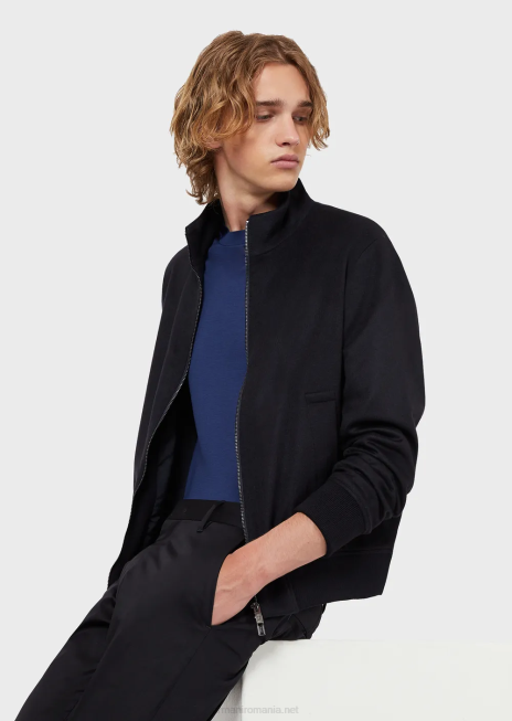 bărbați R802G1505 pantaloni chino din bumbac elastic Armani albastru marin