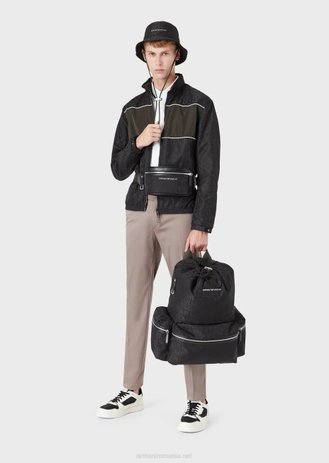 bărbați R802G1507 pantaloni chino din bumbac elastic Armani gri porumbel