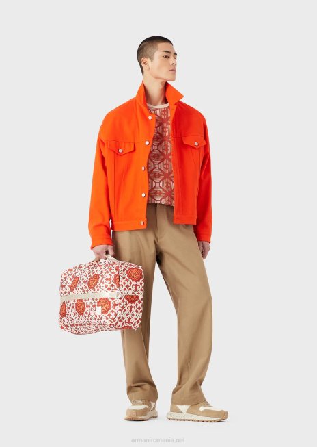 bărbați R802G1514 pantaloni de taur organic de colecție sustenabilă Armani cămilă