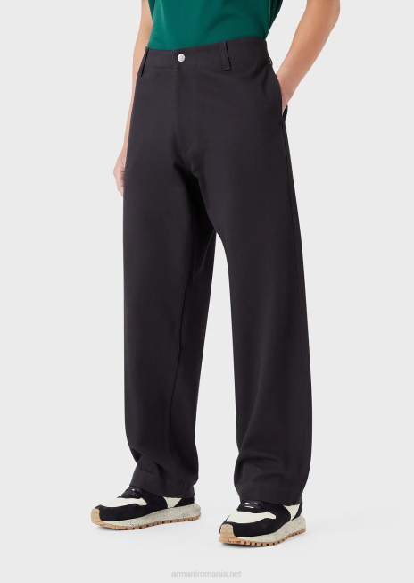 bărbați R802G1515 pantaloni de taur organic de colecție sustenabilă Armani albastru miezul nopții