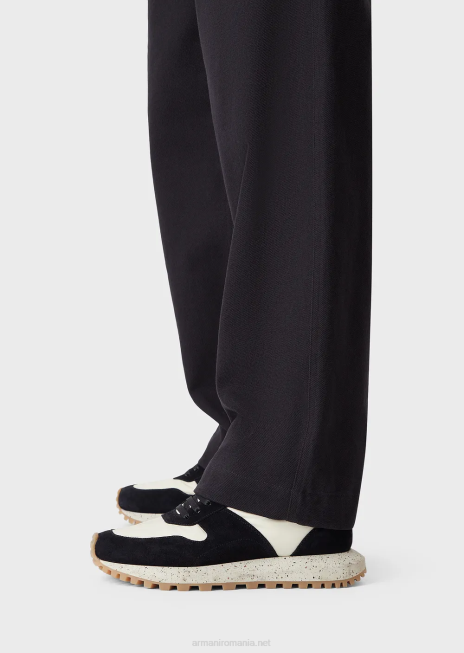 bărbați R802G1515 pantaloni de taur organic de colecție sustenabilă Armani albastru miezul nopții