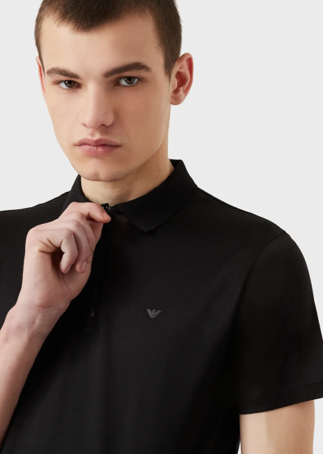 bărbați R802G1570 tricou polo slim-fit din tricou travel essentials Armani