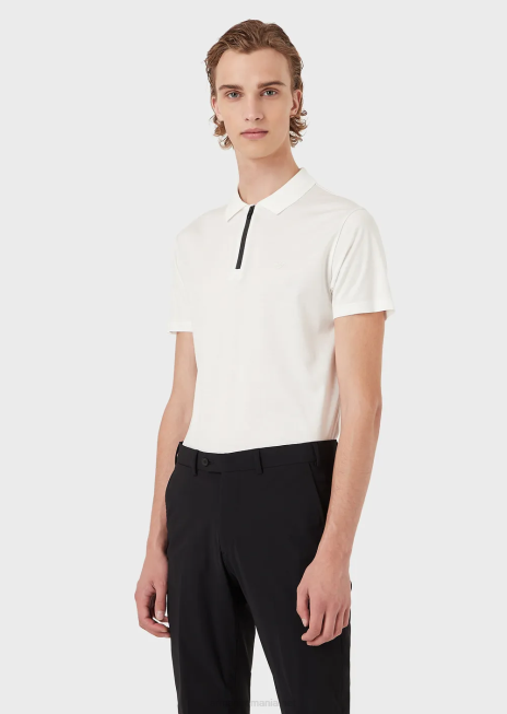 bărbați R802G1571 tricou polo slim-fit din tricou travel essentials Armani