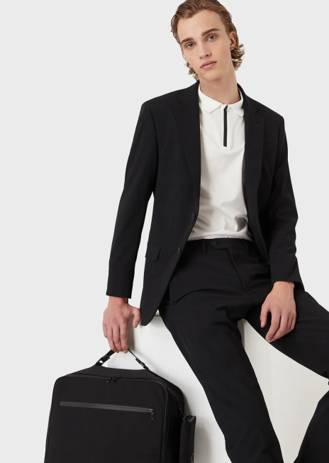 bărbați R802G1571 tricou polo slim-fit din tricou travel essentials Armani