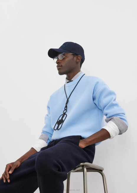 bărbați R802G1235 pulover cu gâtul turn din lână virgină Armani azur