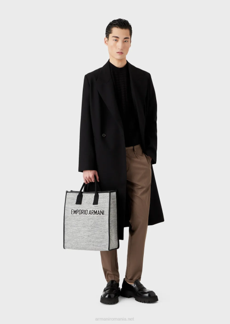 bărbați R802G1242 jumper texturat cu model cu efect 3d peste tot Armani negru