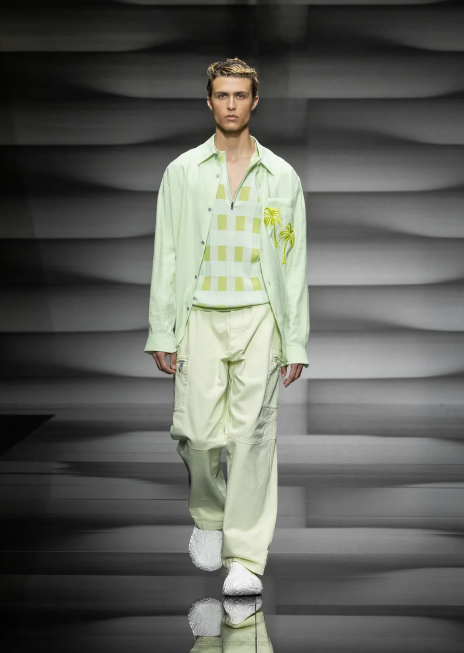 bărbați R802G1253 pulover vanise cu gât fals și fermoar Armani