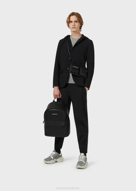 bărbați R802G1261 pulover din tricot simplu, pură lână virgină Armani gri deschis