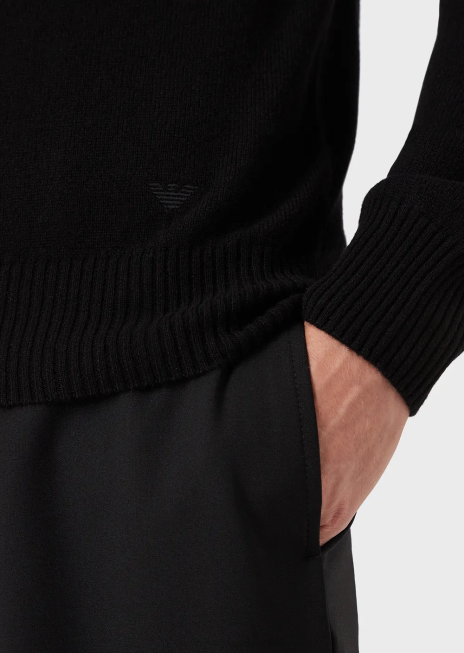 bărbați R802G1284 decolteu din cașmir pur Armani