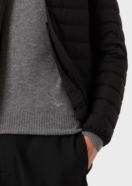 bărbați R802G1285 decolteu din cașmir pur Armani gri