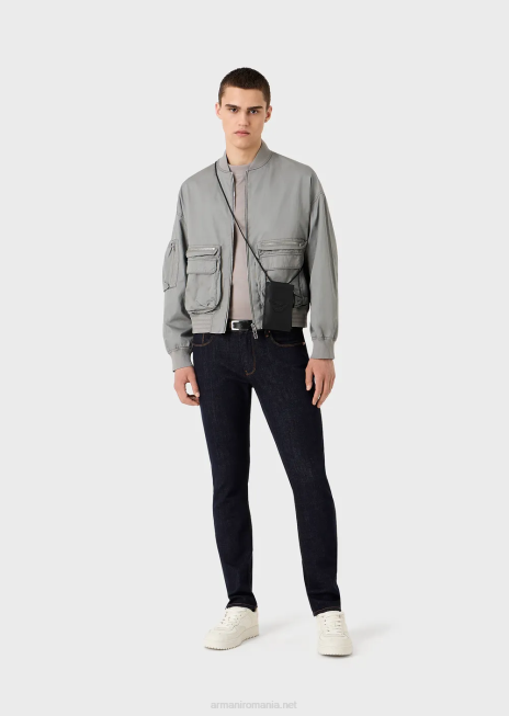 bărbați R802G1663 tricou lejer, într-un tricou din amestec tencel Armani roșu