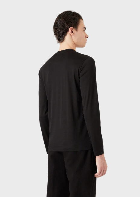 bărbați R802G1727 pulover din jerseu din amestec tencel Armani alb