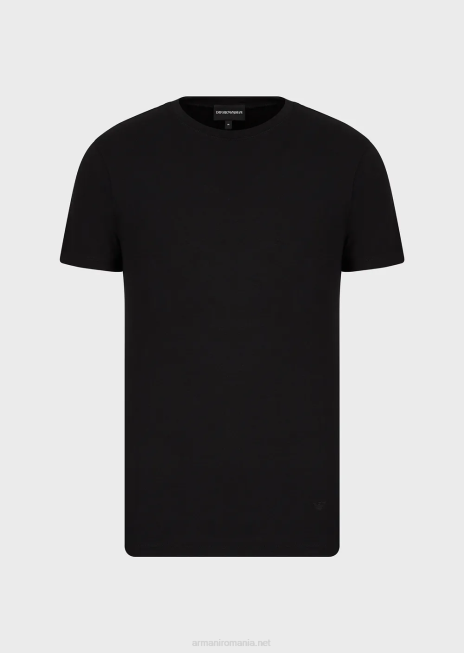 bărbați R802G1734 tricou din jerseu de vascoza Armani negru