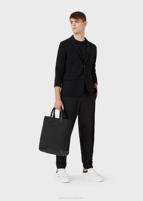 bărbați R802G1734 tricou din jerseu de vascoza Armani negru