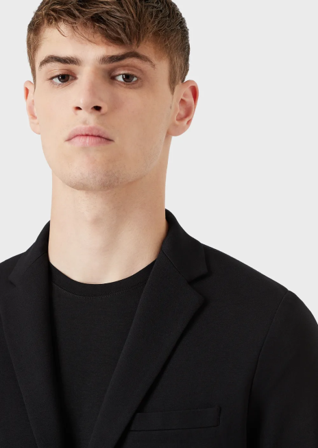 bărbați R802G1734 tricou din jerseu de vascoza Armani negru