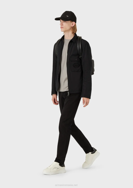 bărbați R802G1740 pulover din amestec de mătase/bumbac Armani gri