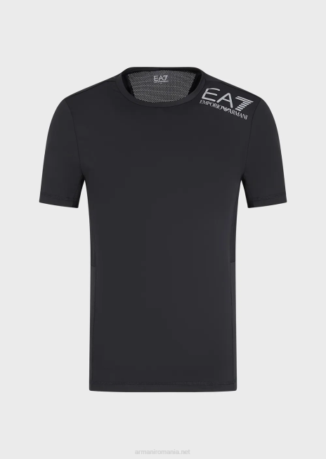 bărbați R802G1747 tricou sportiv dinamic din material tehnic vigor7 Armani negru adânc