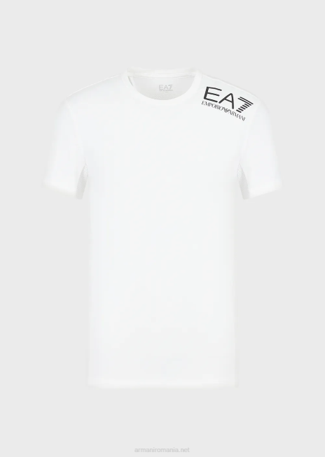 bărbați R802G1748 tricou sportiv dinamic din material tehnic vigor7 Armani alb