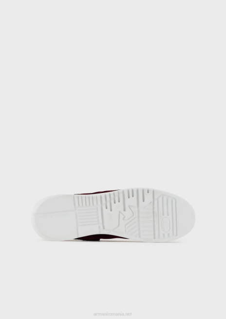 bărbați R802G1897 pantofi sport reloaded by emporio armani din catifea cu chevron la spate valorile de sustenabilitate armanibordeaux