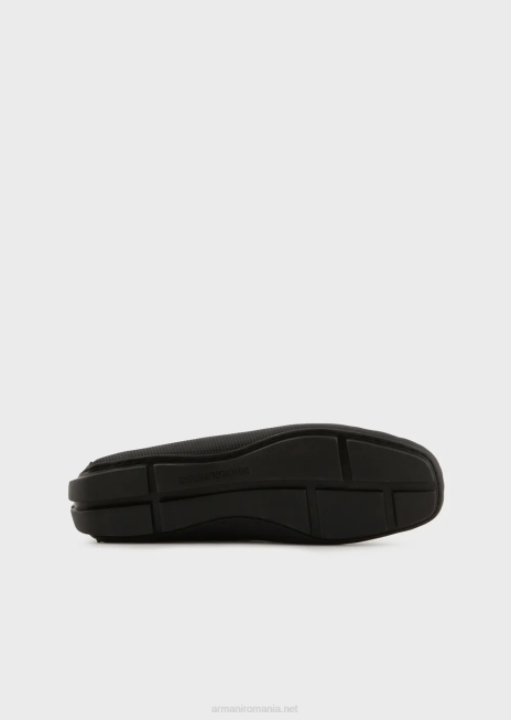 bărbați R802G1836 pantofi de șofer din piele intoarsa Armani albastru marin