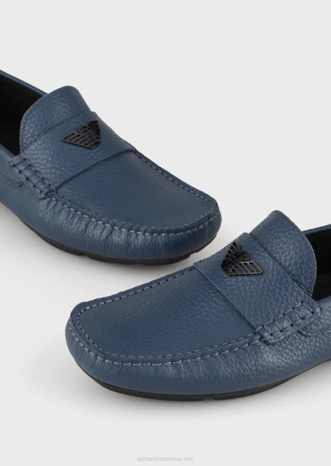 bărbați R802G1842 pantofi de șofer din piele prăbușită Armani avio