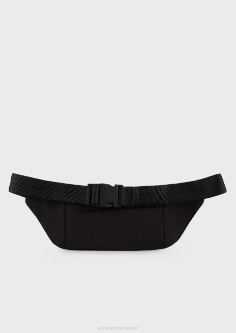 bărbați R802G1969 geantă de curea din nailon impermeabilă travel essentials Armani logo negru