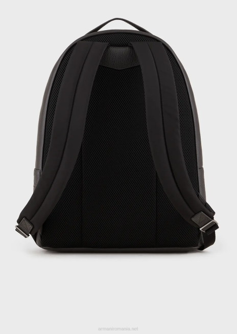 bărbați R802G1948 rucsac din piele prăbușită Armani