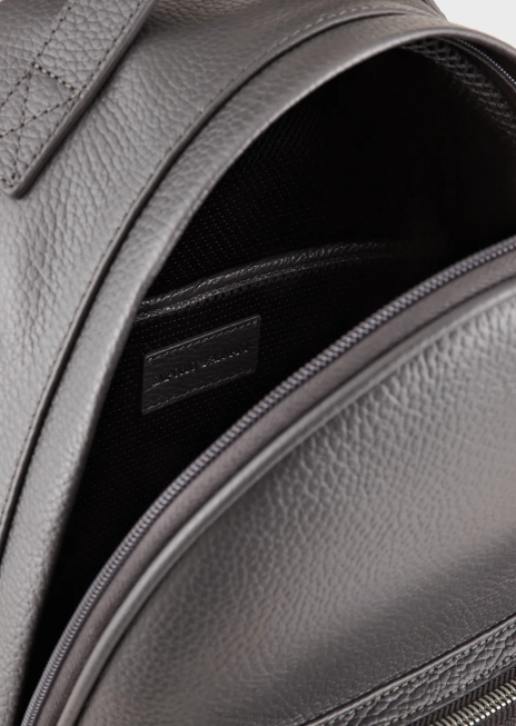 bărbați R802G1948 rucsac din piele prăbușită Armani