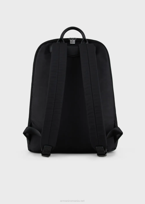 bărbați R802G1955 rucsac din nailon reciclat Armani negru
