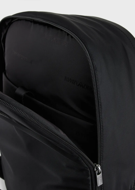 bărbați R802G1955 rucsac din nailon reciclat Armani negru