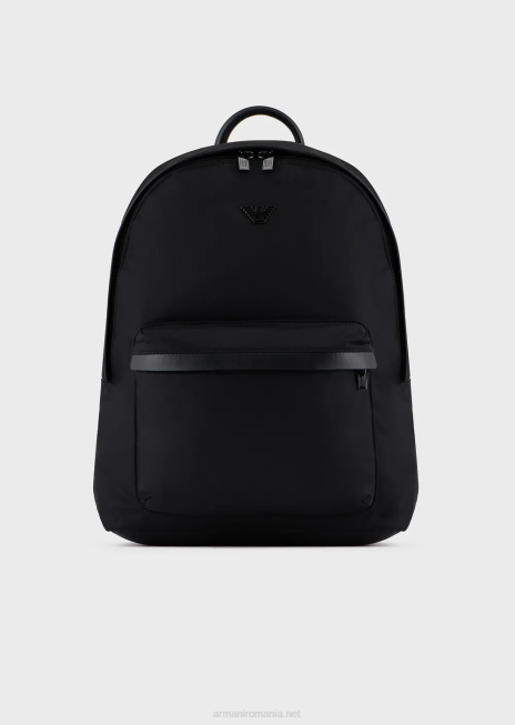 bărbați R802G1956 rucsac din nailon reciclat Armani negru