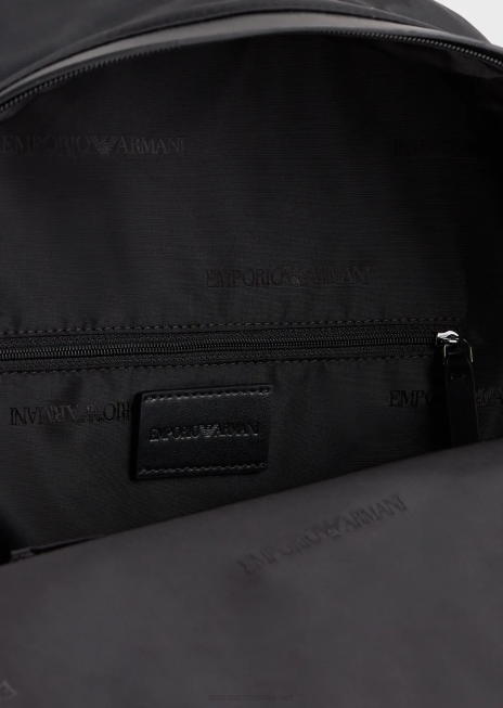 bărbați R802G1956 rucsac din nailon reciclat Armani negru