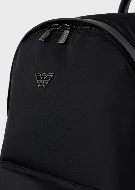 bărbați R802G1956 rucsac din nailon reciclat Armani negru