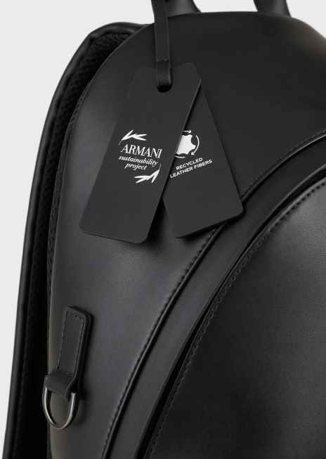 bărbați R802G1963 rucsac din nailon și piele regenerată Armani